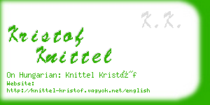 kristof knittel business card